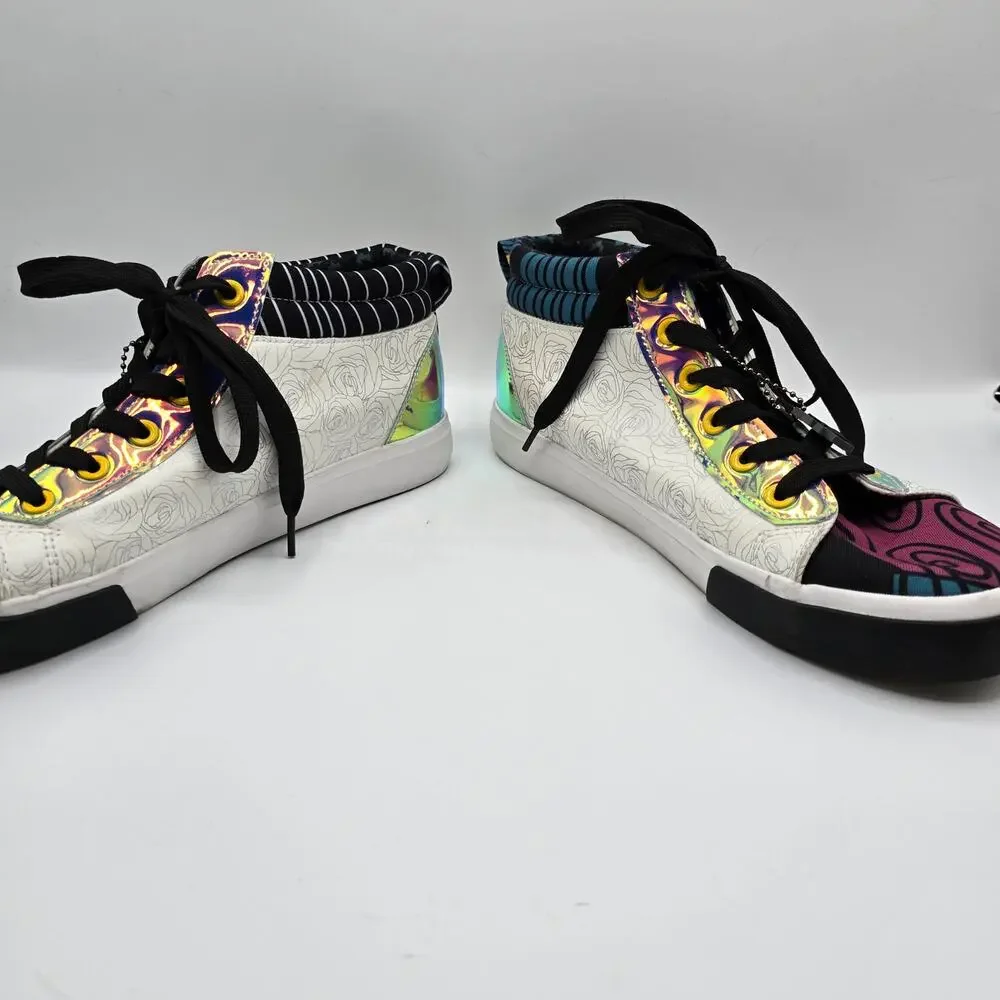 Disney Nightmare Before Christmas Jack & Sally holographic high top shoe women 9